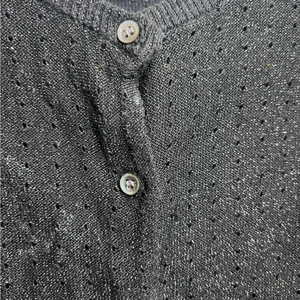 Molo Kids Black Glitter Cardigan Sweater